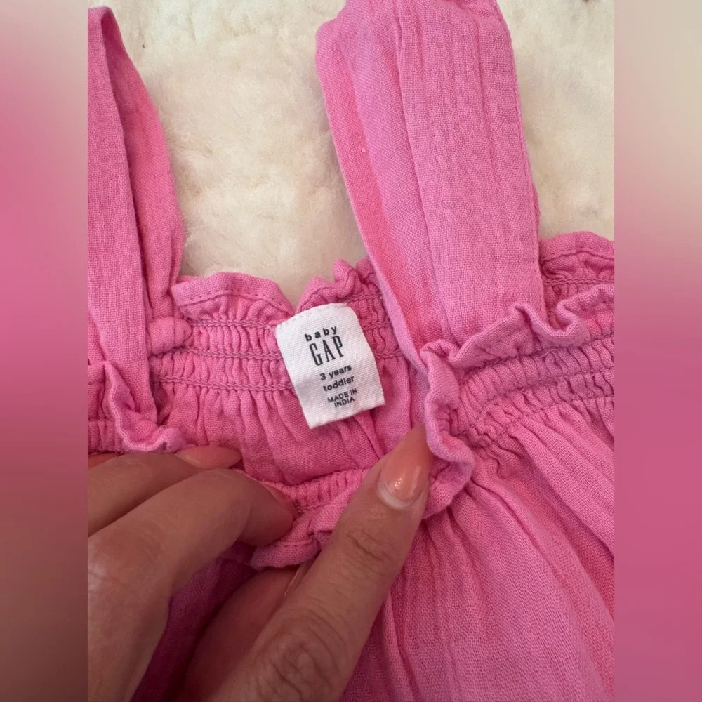 BUNDLE OF 3T girls GAP Pink denim dress and two piece matching Toddler Skirt top